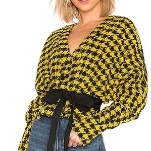 House of Harlow 1960 August Top Black & Yellow -XS